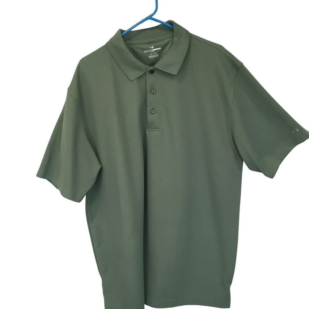 Grand Slam Golf Men's 3-Button Polo Shirt Size XXL in Green Activewear Casual